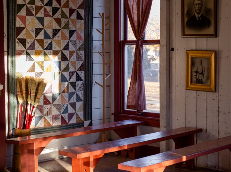 Interior of One Room Schoolhouse