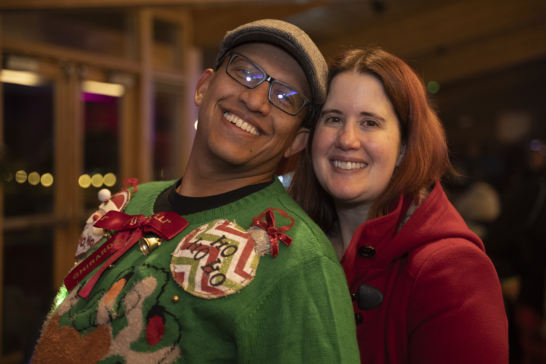 Man and woman smiling at Four Mile Evening Brunch