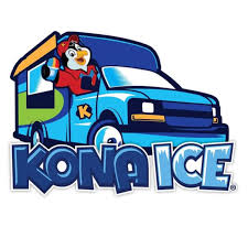 KONA ICE logo with a cartoon penguin and truck