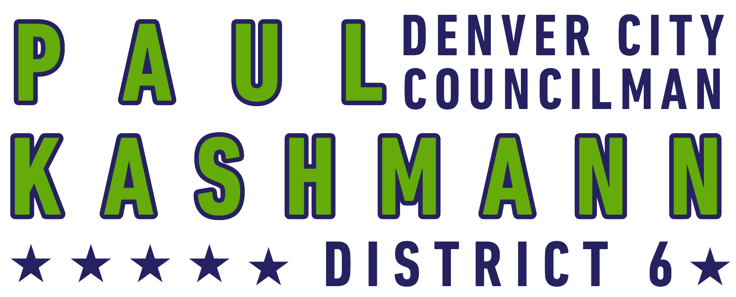 Paul Kashmann, Denver City Councilman, District 6, stars design