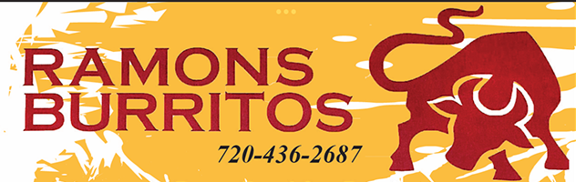 Ramons Burritos logo with phone number 720-436-2687
